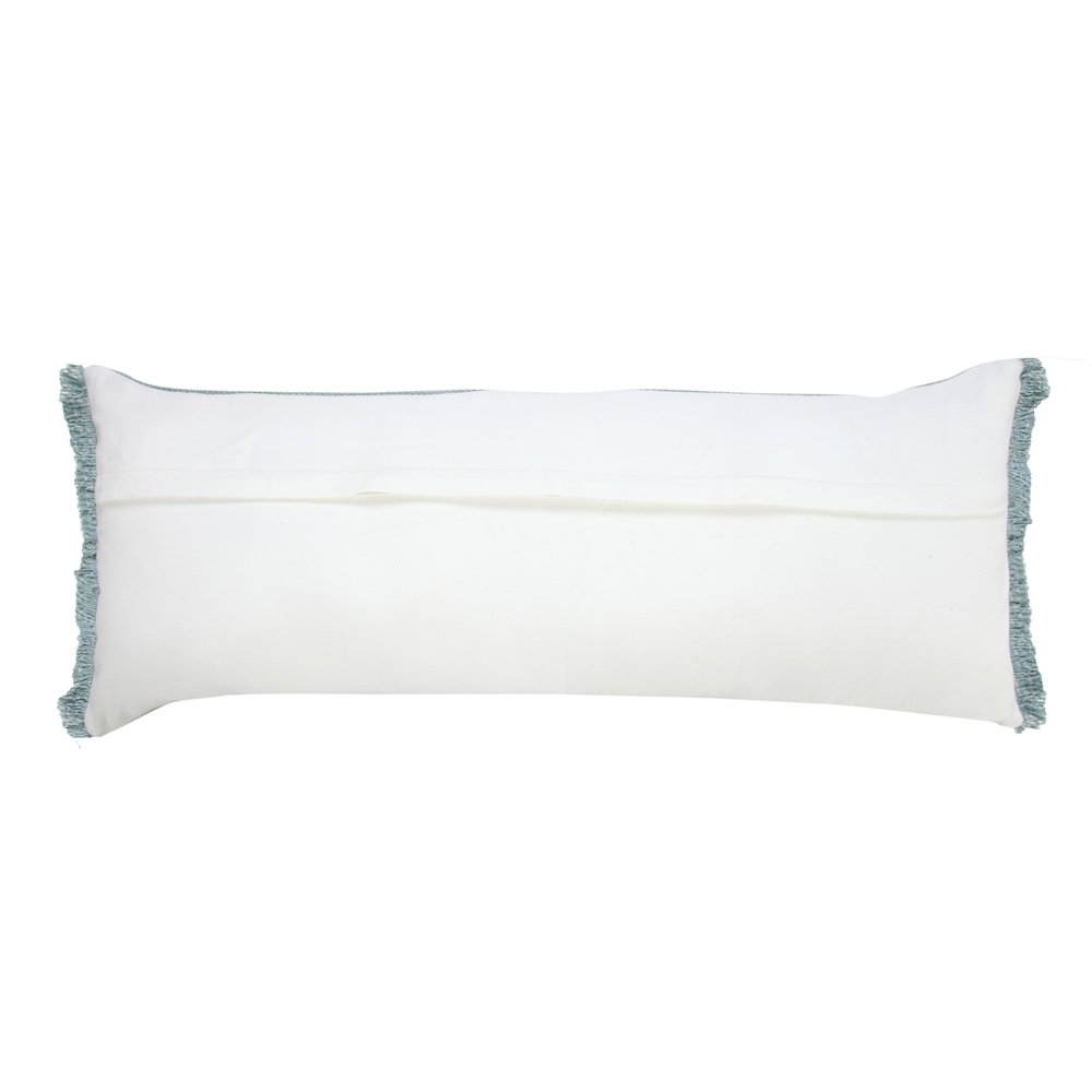Ox Bay Blue Solid All-Natural Cotton Pillow Cover. Picture 5