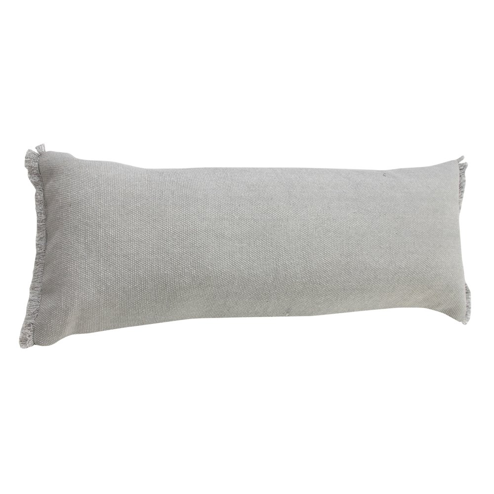 Ox Bay Gray Solid All-Natural Cotton Pillow Cover. Picture 4