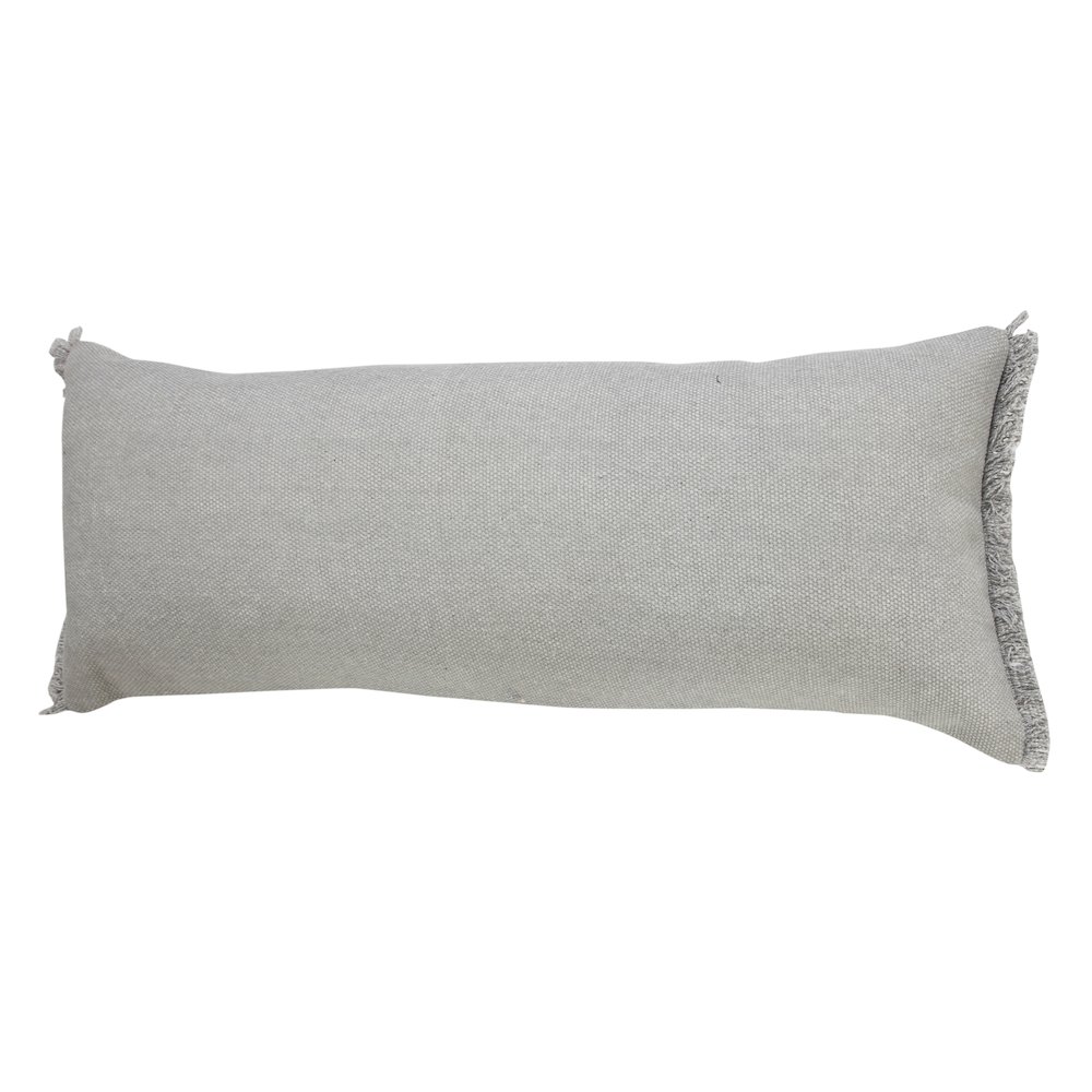 Ox Bay Gray Solid All-Natural Cotton Pillow Cover. Picture 5