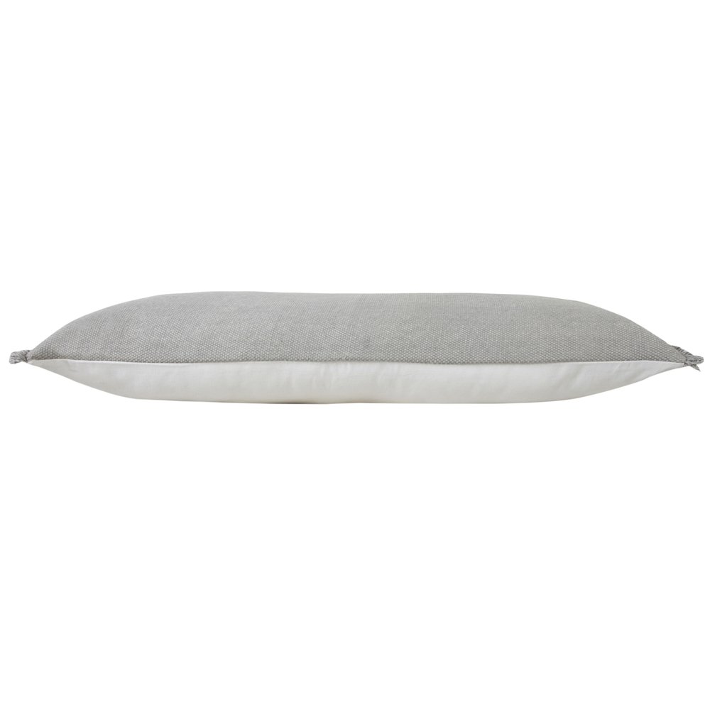 Ox Bay Gray Solid All-Natural Cotton Pillow Cover. Picture 6