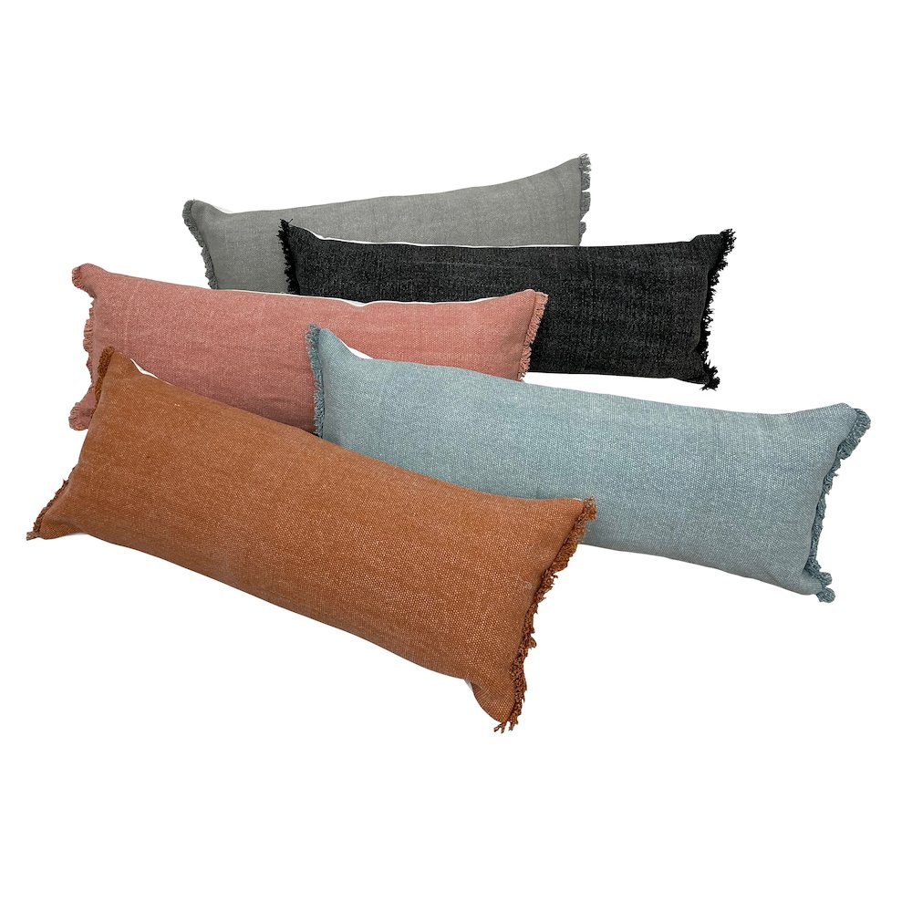 Ox Bay Gray Solid All-Natural Cotton Pillow Cover. Picture 8
