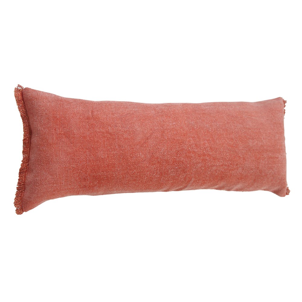 Ox Bay Pink Solid All-Natural Cotton Pillow Cover. Picture 3