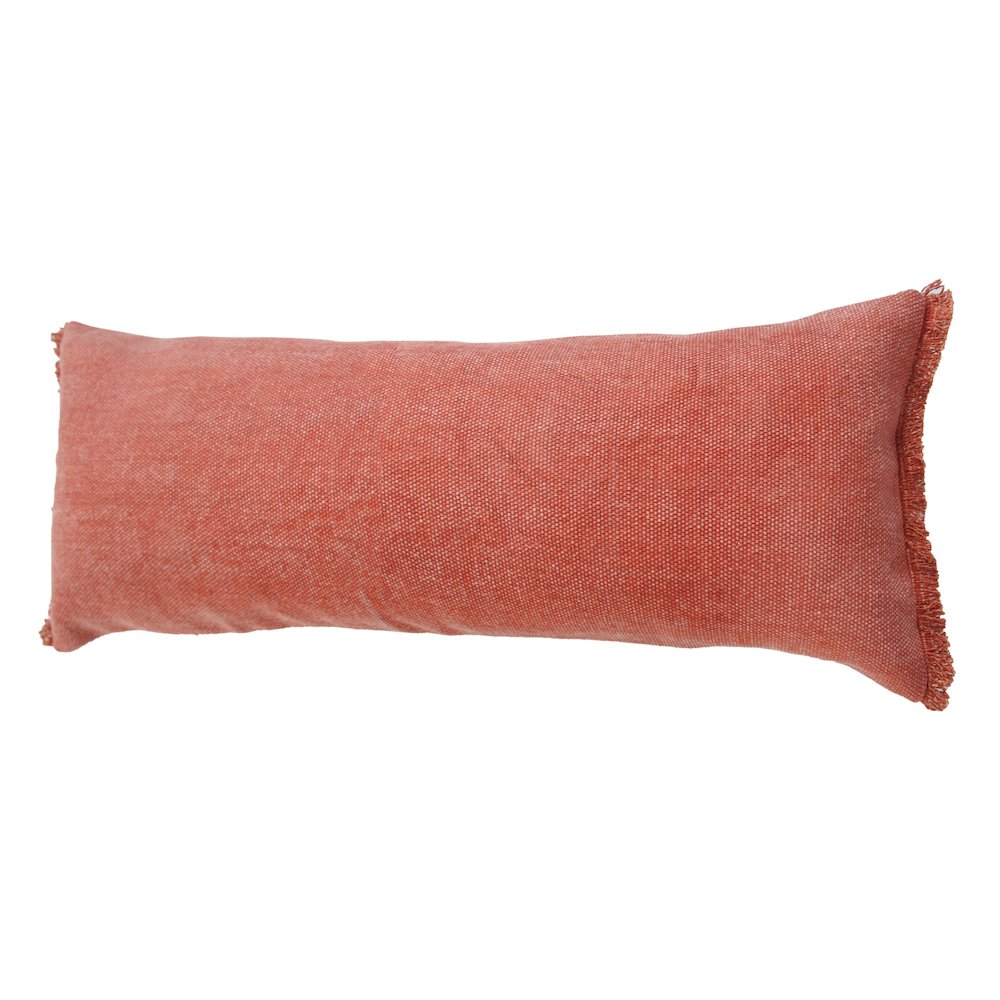 Ox Bay Pink Solid All-Natural Cotton Pillow Cover. Picture 8