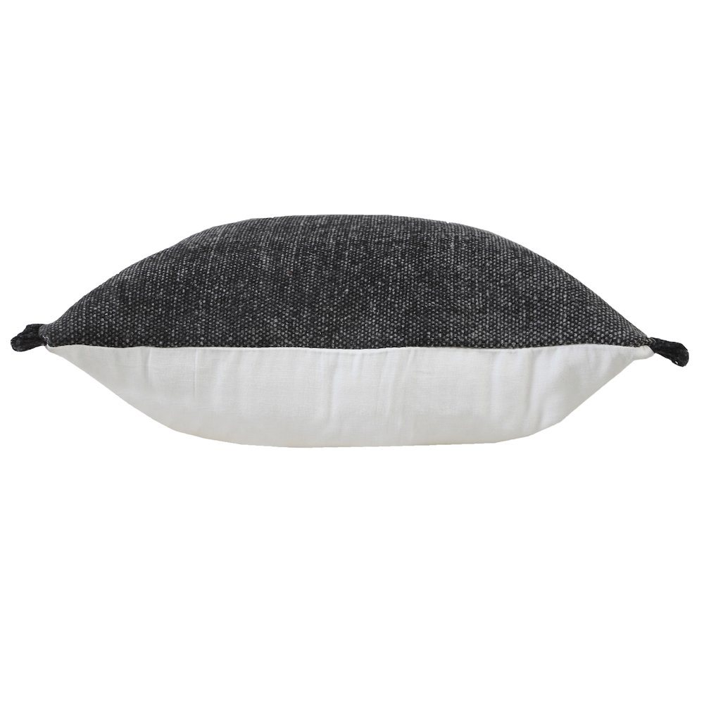Ox Bay Black Solid All-Natural Cotton Pillow Cover. Picture 6