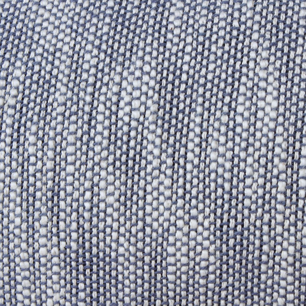 Ox Bay Hand-Woven Blue/White Distressed All-Natural Cotton Pillow Cover. Picture 2