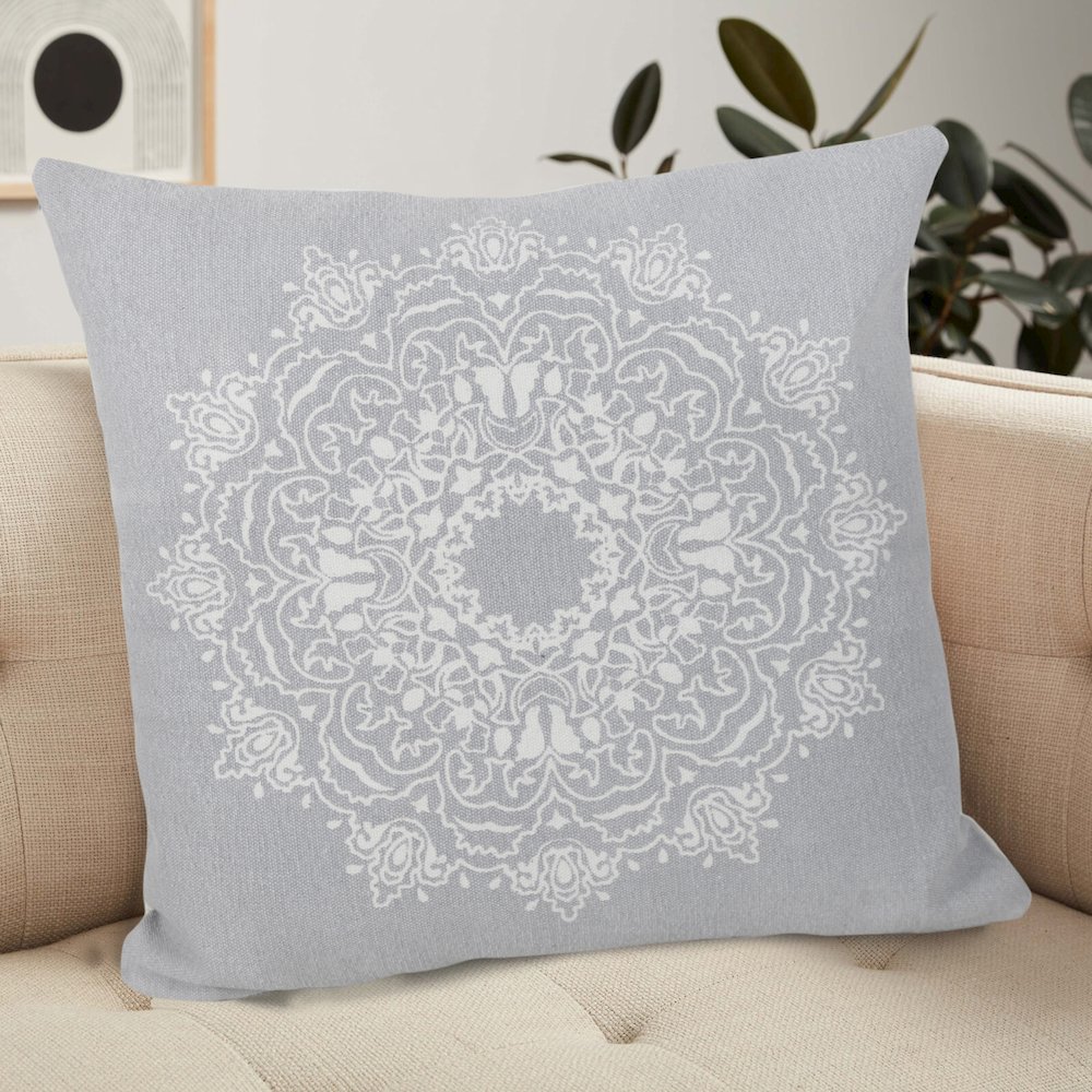 Bohemian Mandala Medallion Throw Pillow. Picture 8