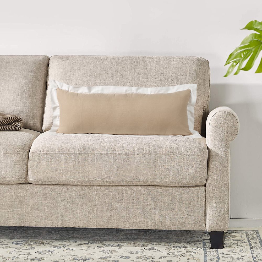 Bordered Flange Frame Lumbar Throw Pillow. Picture 8