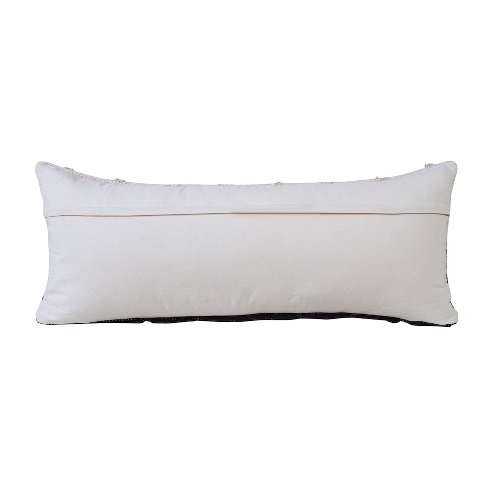 Ox Bay Hand-Woven Black/White Geometric All-Natural Cotton Pillow Cover. Picture 7