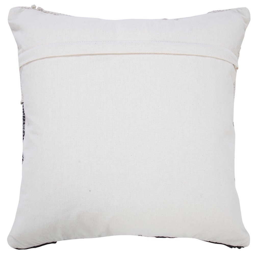Ox Bay Hand-Woven Black/White Geometric All-Natural Cotton Pillow Cover. Picture 7