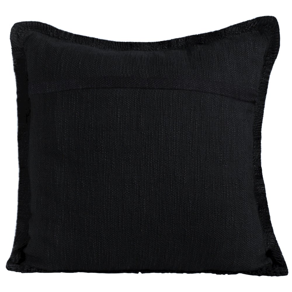 Aspen Cotton Poly Filled Pillow in Black, 20" x 20". Picture 7