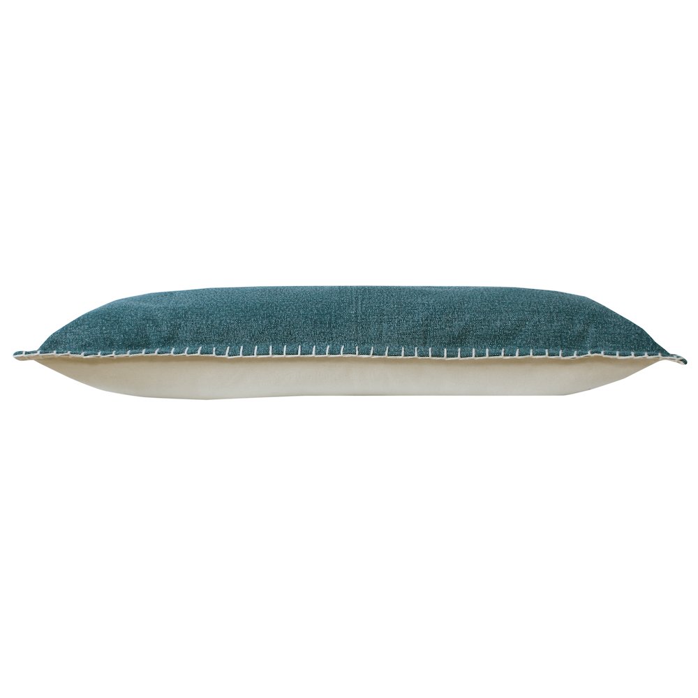 Ox Bay Hand-Woven Green Solid All-Natural Cotton Pillow Cover. Picture 6