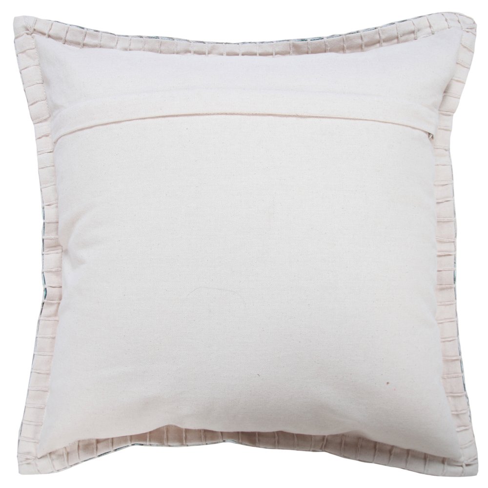 Ox Bay Hand-Woven Green Solid All-Natural Cotton Pillow Cover. Picture 7