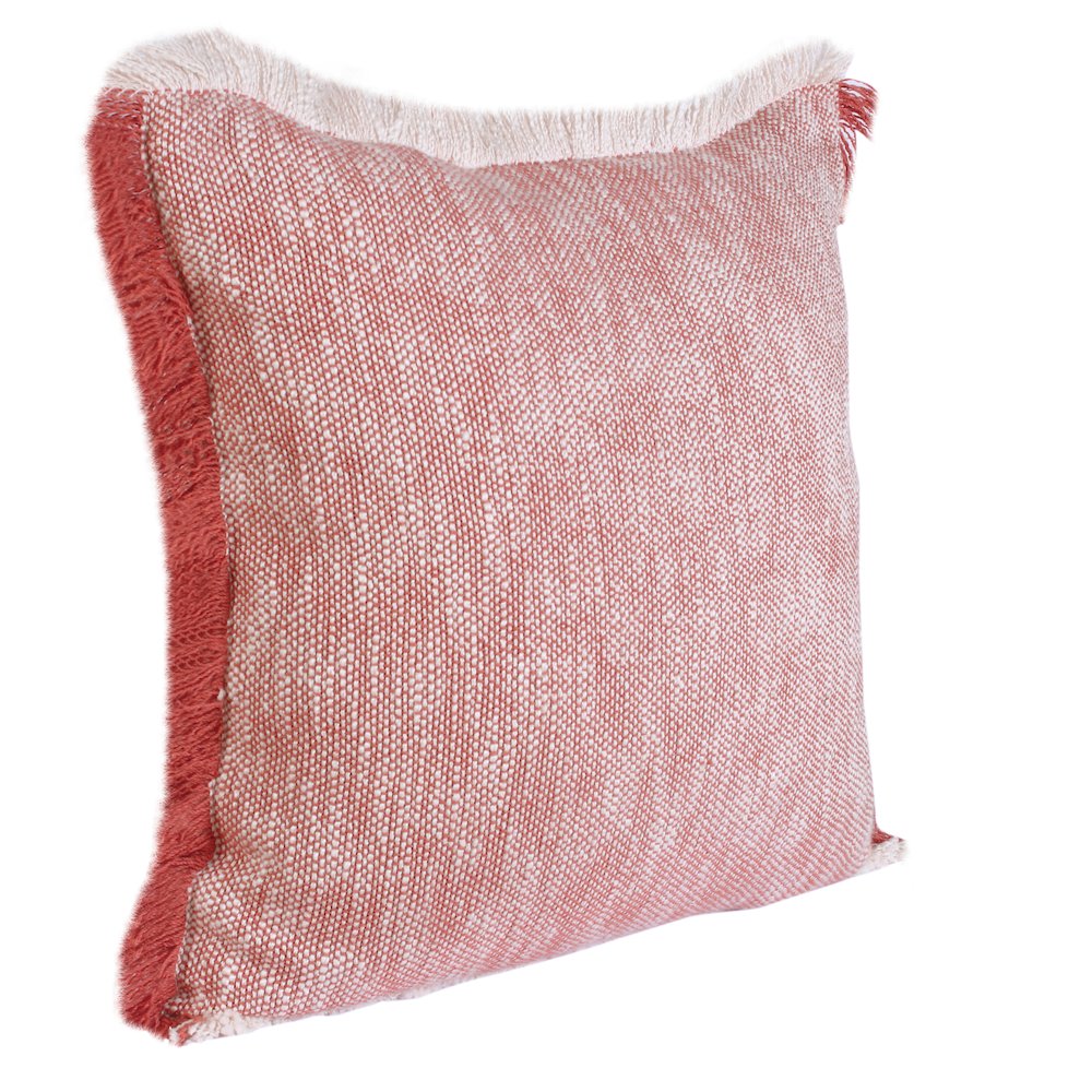 Aspen Cotton Poly Filled Pillow in Red/White, 20" x 20". Picture 4