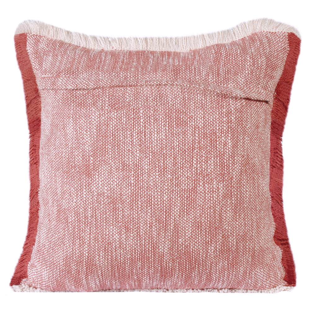 Aspen Cotton Poly Filled Pillow in Red/White, 20" x 20". Picture 7