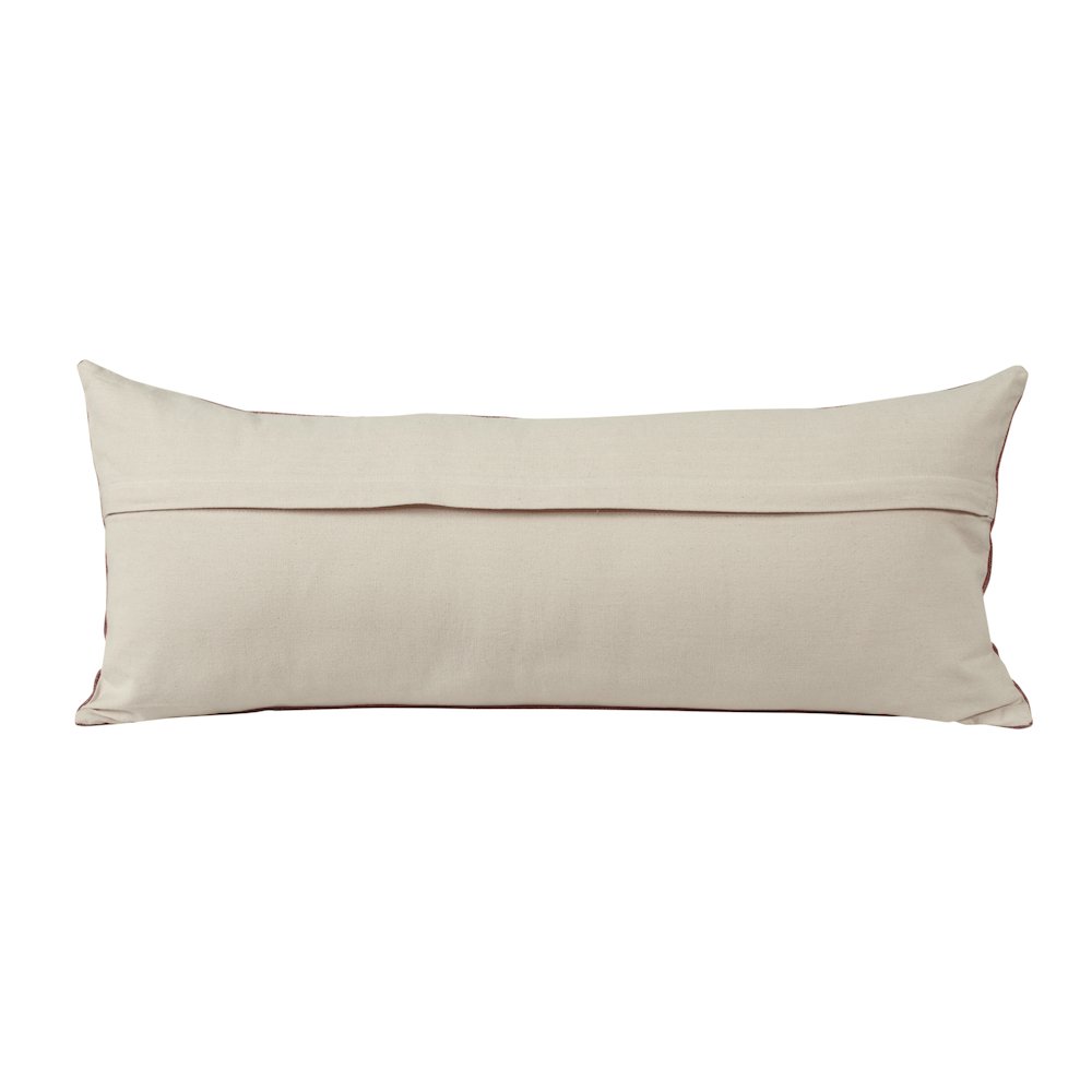 Ox Bay Hand-Woven Red/White Medallion All-Natural Cotton  Pillow Cover. Picture 7