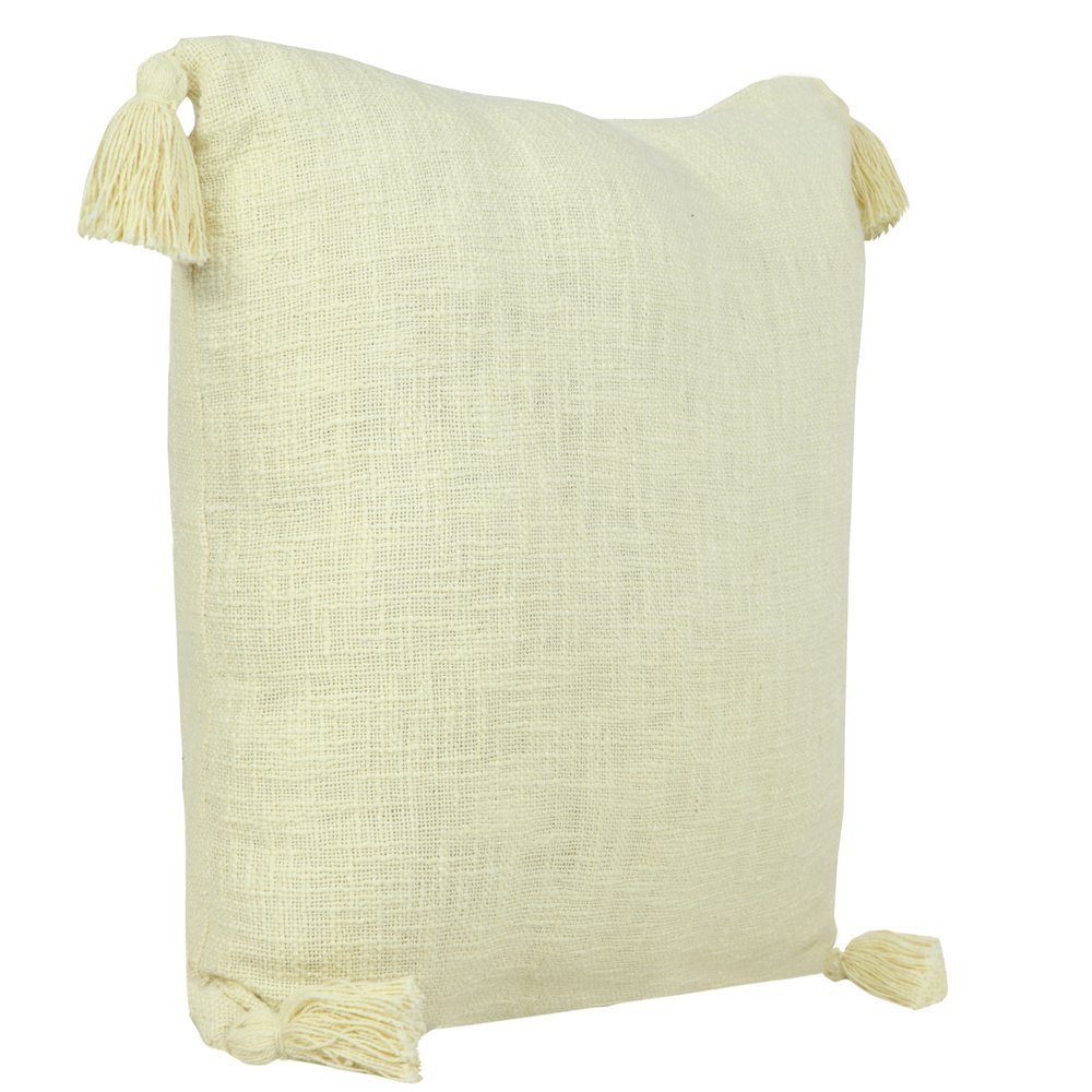 Insignia Cotton Poly Filled Pillow in Yellow, 20" x 20". Picture 4
