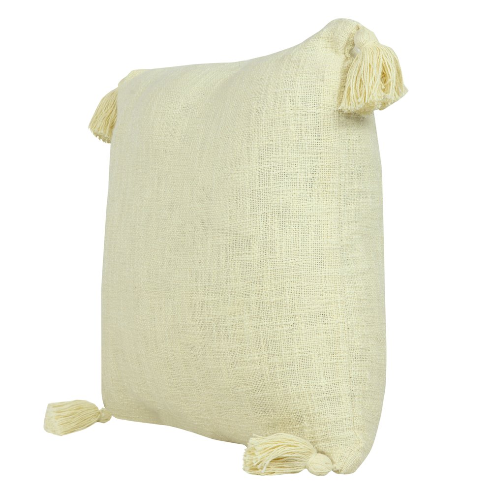 Insignia Cotton Poly Filled Pillow in Yellow, 20" x 20". Picture 5