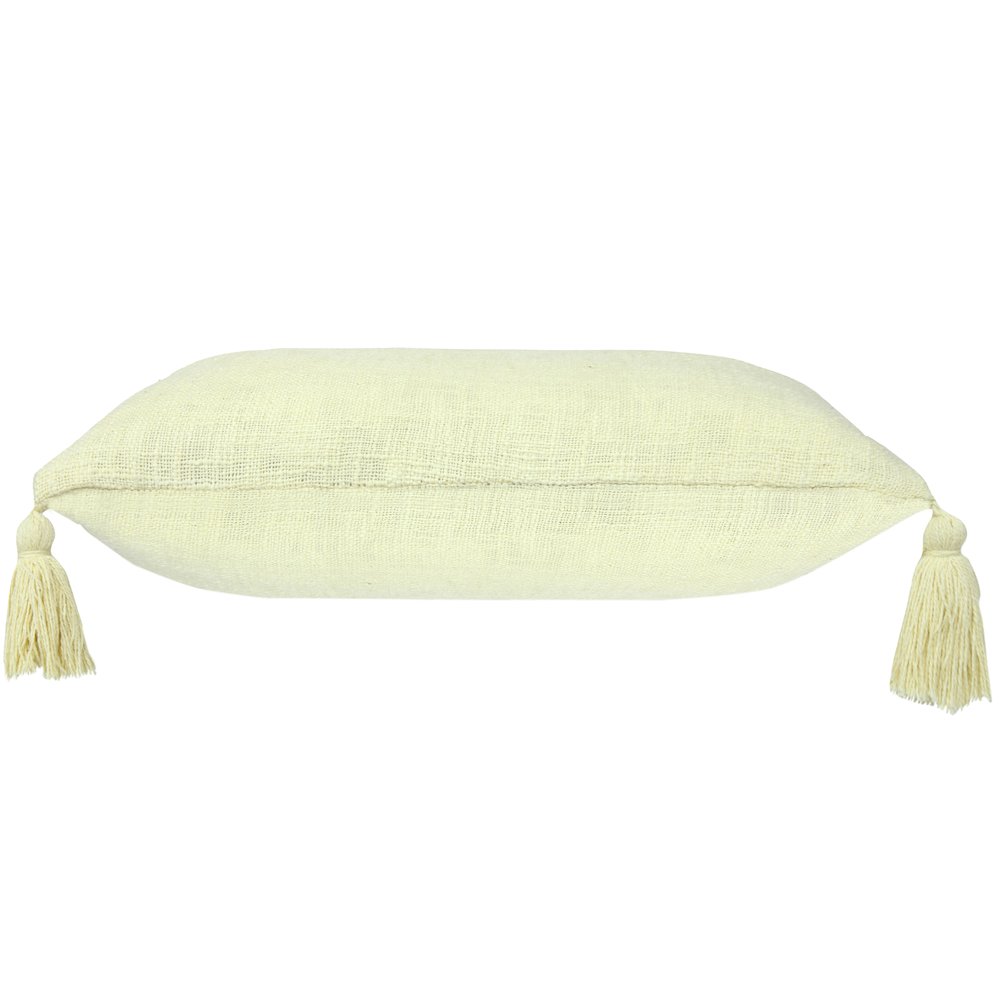 Insignia Cotton Poly Filled Pillow in Yellow, 20" x 20". Picture 6