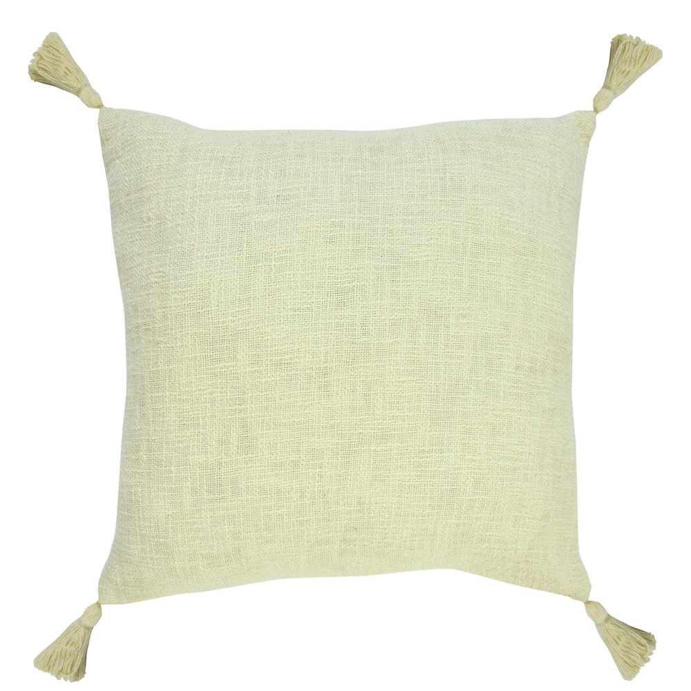 Insignia Cotton Poly Filled Pillow in Yellow, 20" x 20". Picture 7