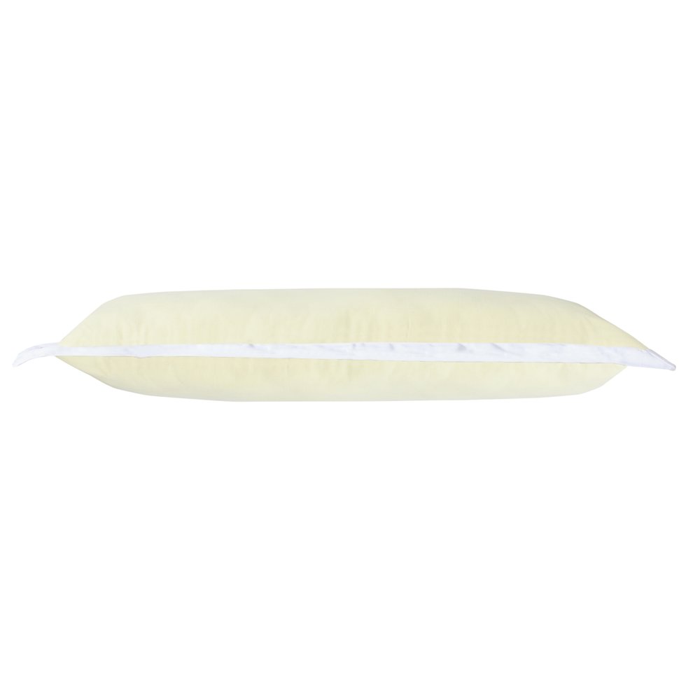 Ox Bay Hand-Woven Yellow/White Bordered All-Natural Cotton Pillow Cover. Picture 6