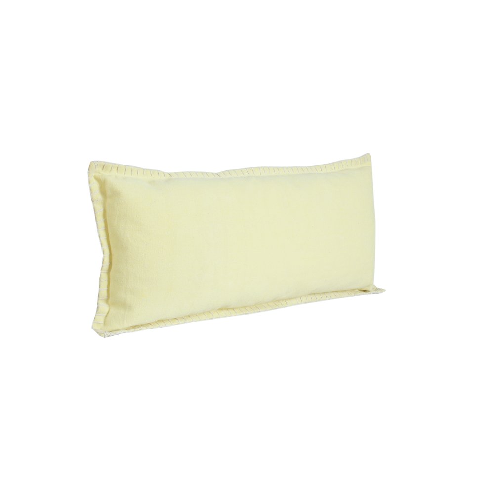 Vital Cotton Poly Filled Pillow in Yellow, 14" x 36". Picture 4