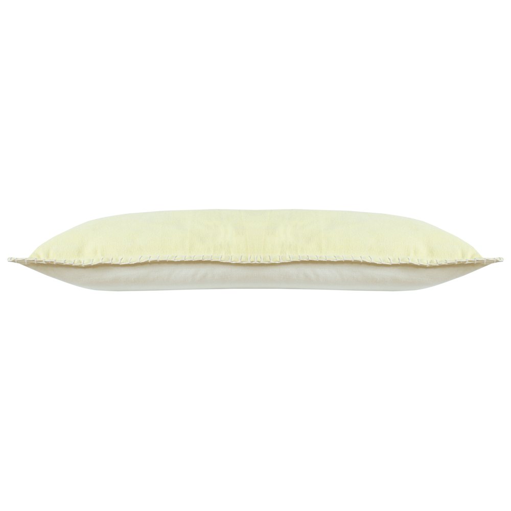 Vital Cotton Poly Filled Pillow in Yellow, 14" x 36". Picture 6