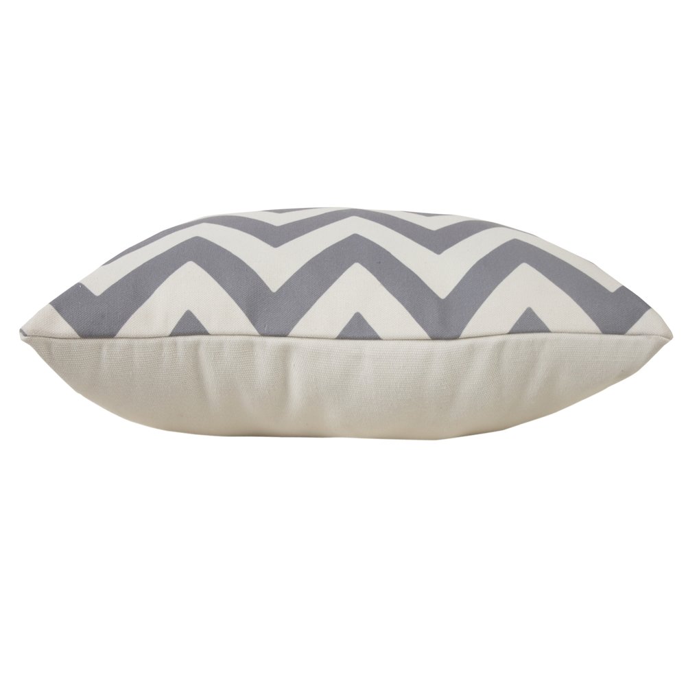 Veranda PET Yarn Poly Filled Pillow in Gray/White, 14" x 20". Picture 4