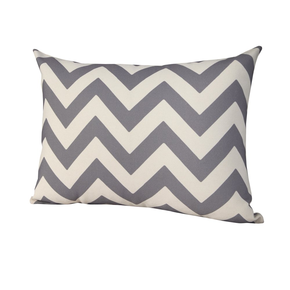 Veranda PET Yarn Poly Filled Pillow in Gray/White, 14" x 20". Picture 10