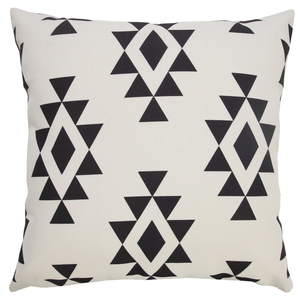 Veranda PET Yarn Poly Filled Pillow in Black/White, 20" x 20". Picture 1