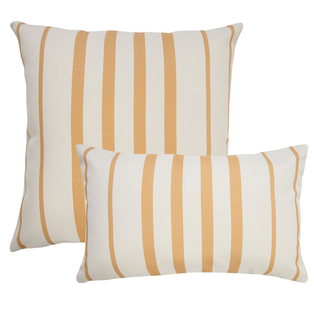 Veranda PET Yarn Poly Filled Pillow in Yellow/White, 20" x 20". Picture 8