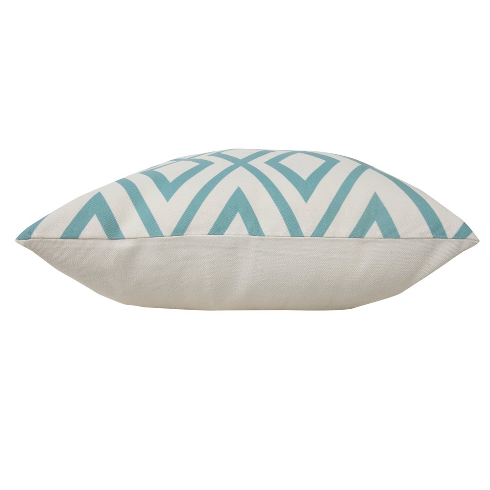 Veranda PET Yarn Poly Filled Pillow in Blue/White, 20" x 20". Picture 4