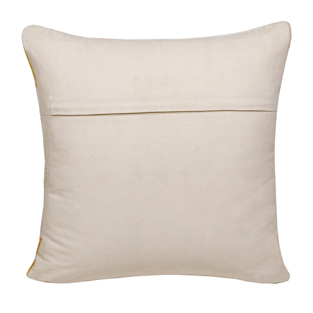 Apollo Cotton Poly Filled Pillow in White/Yellow, 20" x 20". Picture 8
