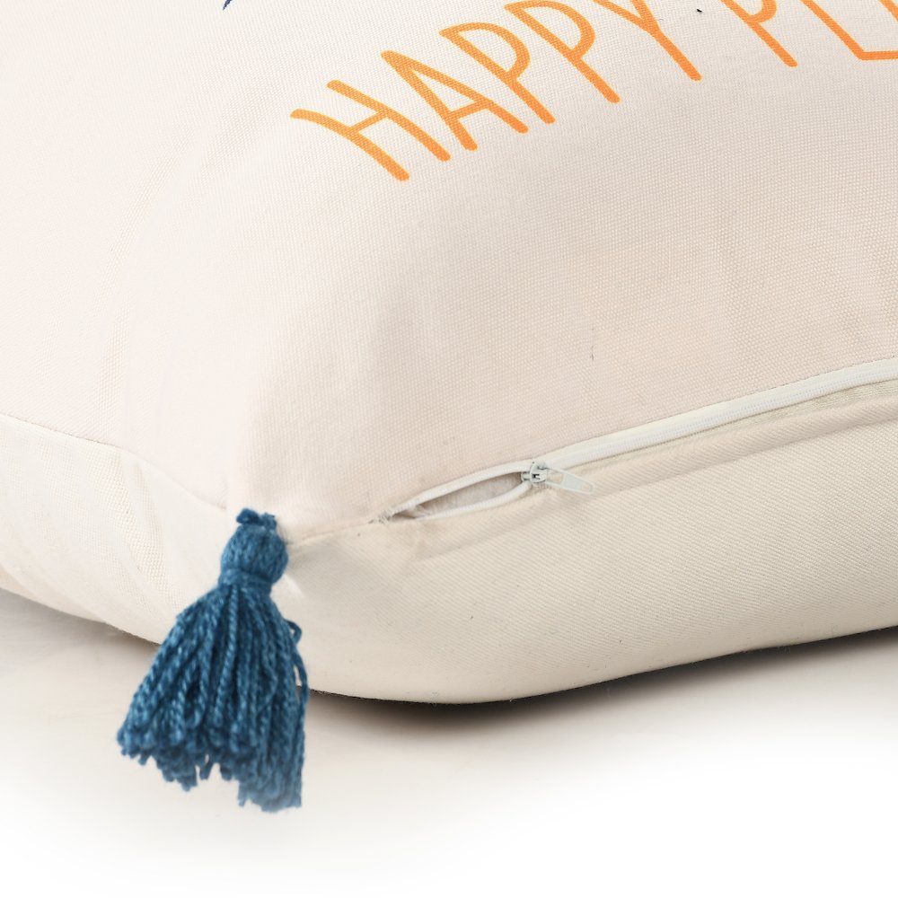 Seabrook Performance Poly Filled Pillow in Blue/Yellow, 20" x 20". Picture 4