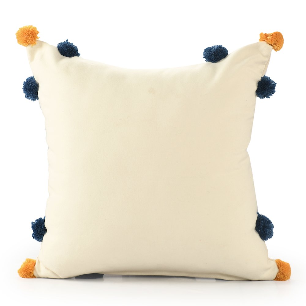 Seabrook Performance Poly Filled Pillow in Blue/Orange, 20" x 20". Picture 6