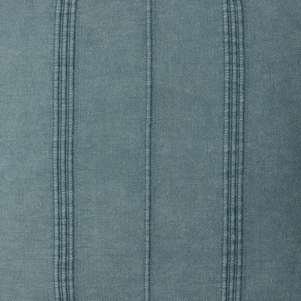 Silas Turkish Cotton Poly Filled Pillow in Gray/Blue, 18" x 18". Picture 8