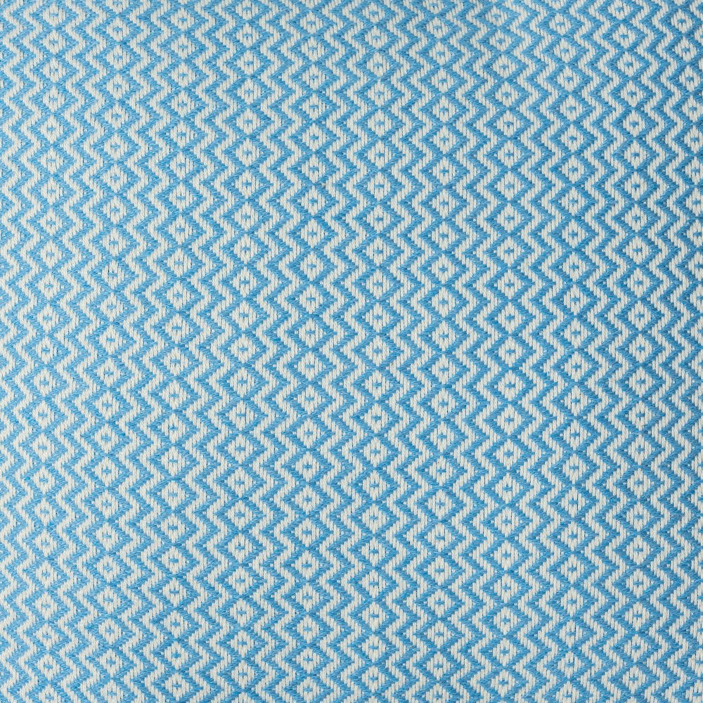 Sadie Turkish Cotton Poly Filled Pillow in Blue, 18" x 18". Picture 8
