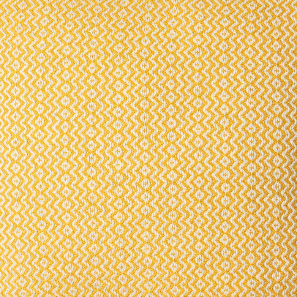 Sadie Turkish Cotton Poly Filled Pillow in Yellow, 18" x 18". Picture 8