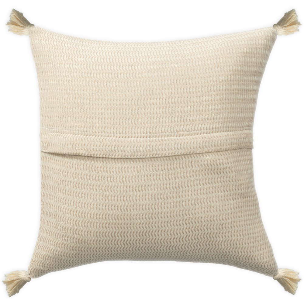 Breezy Turkish Cotton Poly Filled Pillow in Beige, 18" x 18". Picture 3