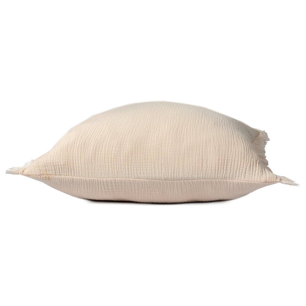 Avery Turkish Cotton Poly Filled Pillow in Orange, 20" x 20". Picture 3