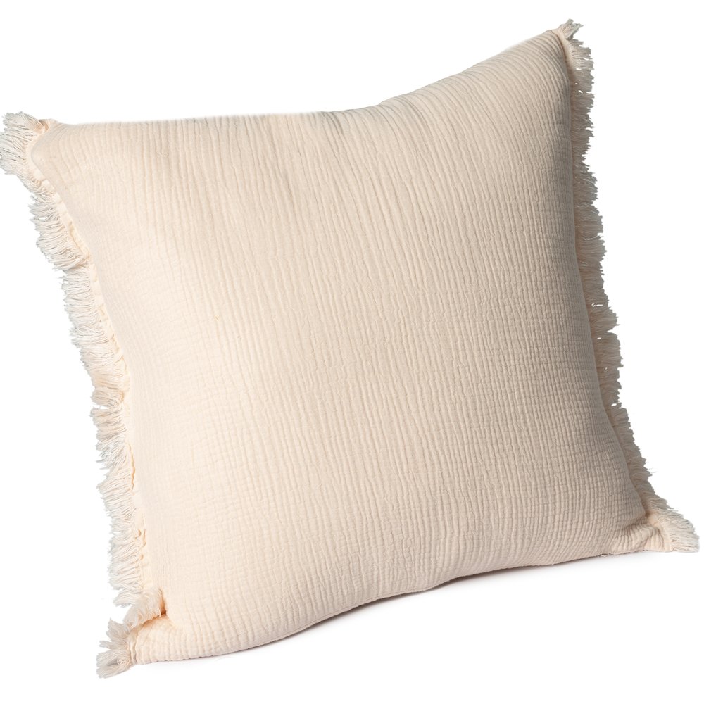 Avery Turkish Cotton Poly Filled Pillow in Orange, 20" x 20". Picture 5