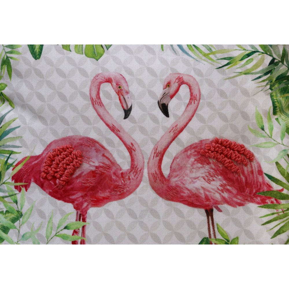 Panama Performance Poly Filled Pillow in Pink/Green, 20" x 20". Picture 7