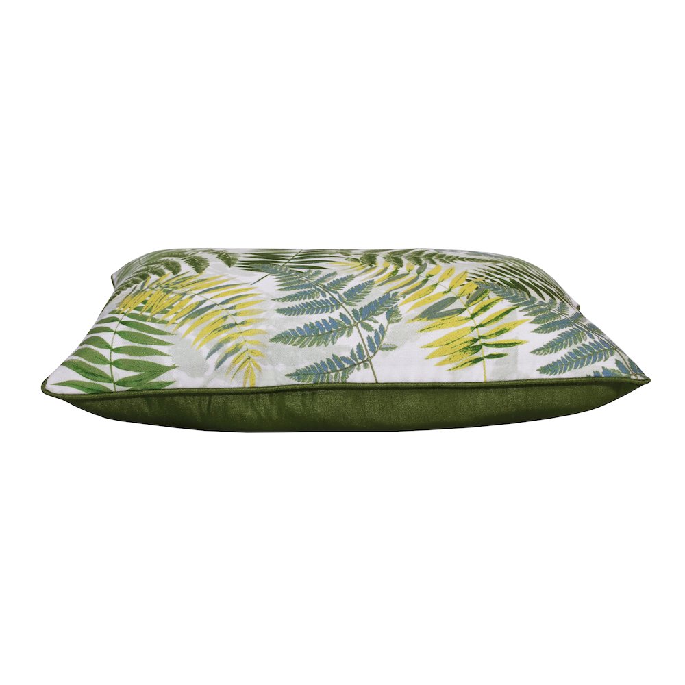 Fern Performance Poly Filled Pillow in Green/Yellow, 14" x 20". Picture 5