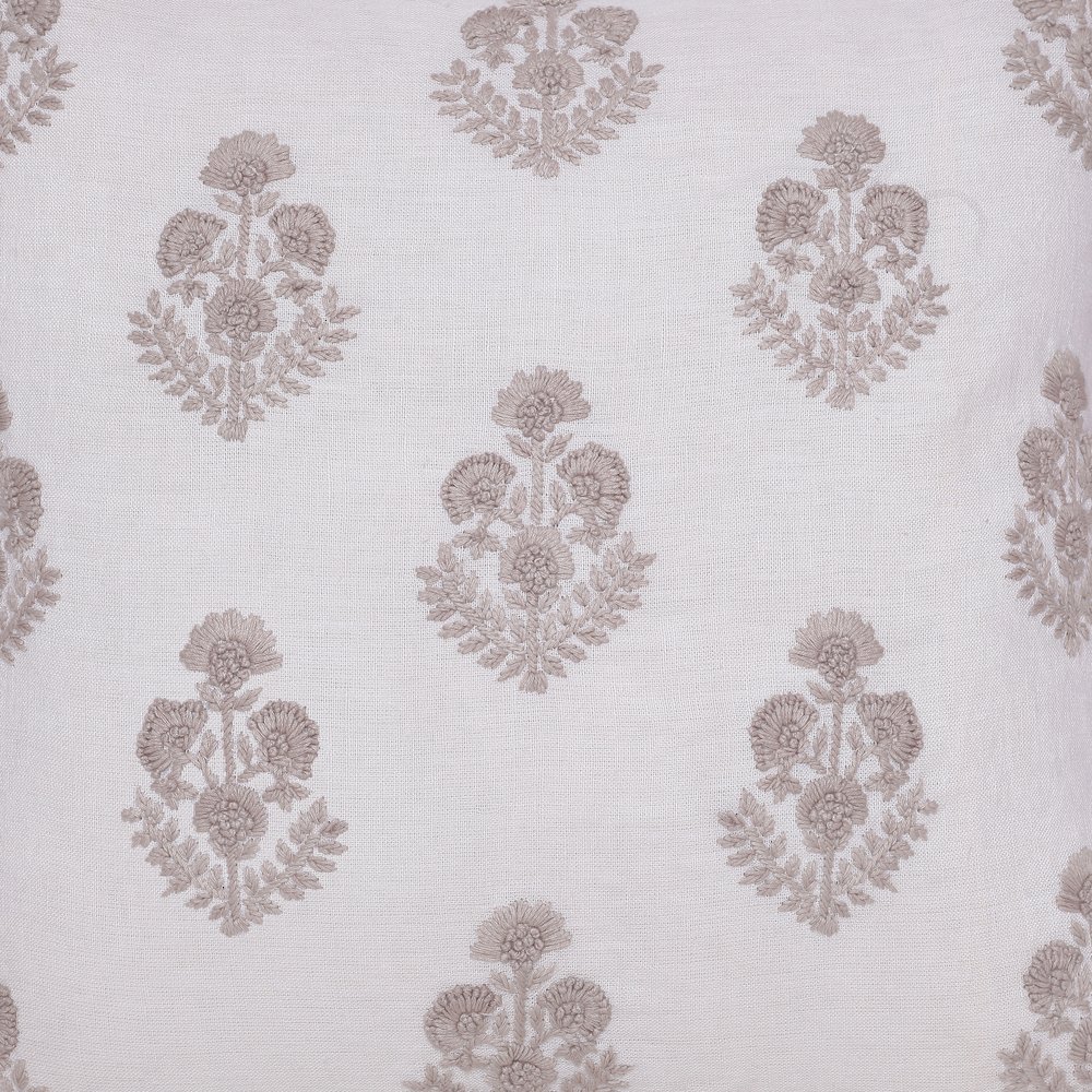 Odyssey Linen Poly Filled Pillow in Cream/Beige, 20" x 20". Picture 7