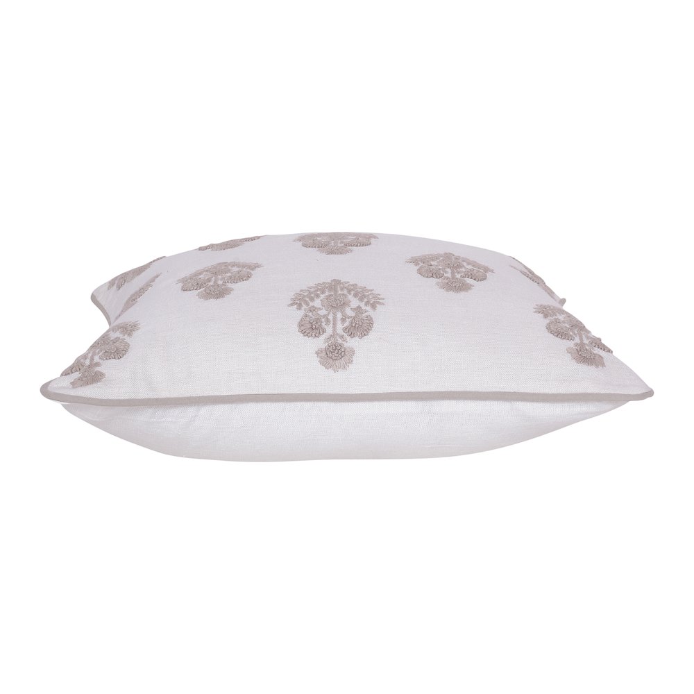 Odyssey Linen Poly Filled Pillow in Cream/Beige, 20" x 20". Picture 10