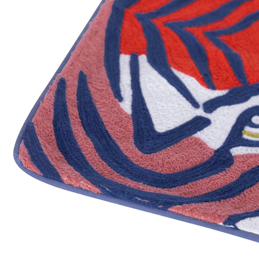 Gaia Cotton Poly Filled Pillow in Red/Blue, 20" x 20". Picture 5