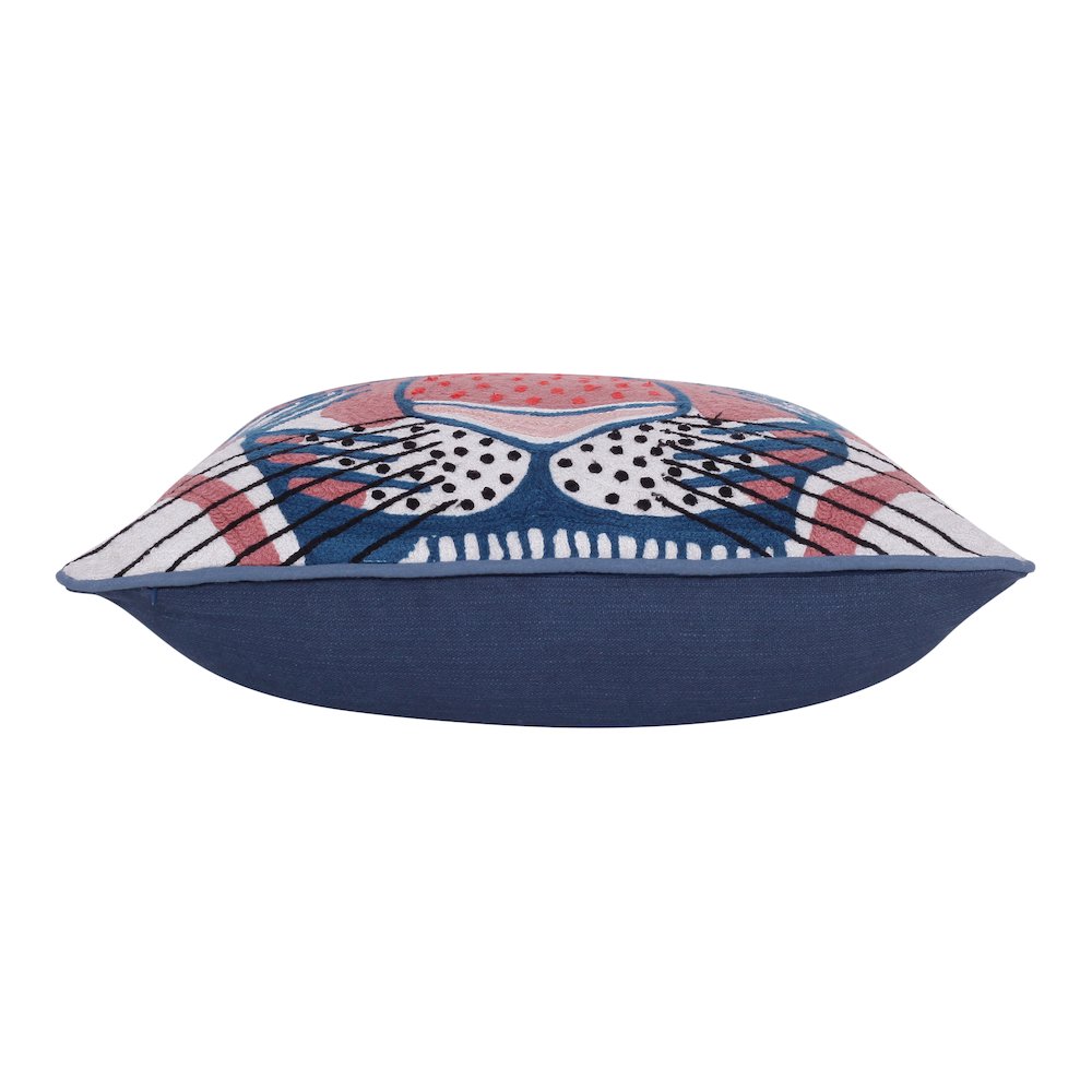 Gaia Cotton Poly Filled Pillow in Red/Blue, 20" x 20". Picture 9
