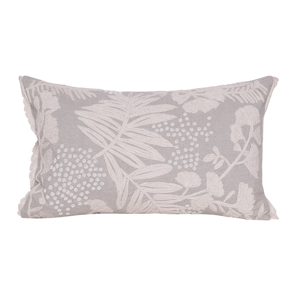Odyssey Linen Poly Filled Pillow in Cream/Beige, 16" x 24". Picture 1