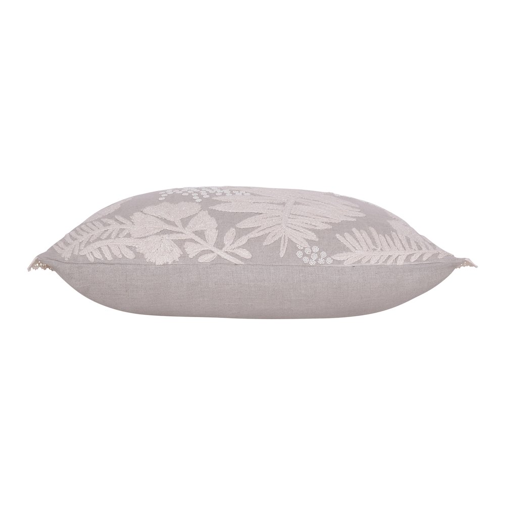 Odyssey Linen Poly Filled Pillow in Cream/Beige, 16" x 24". Picture 10