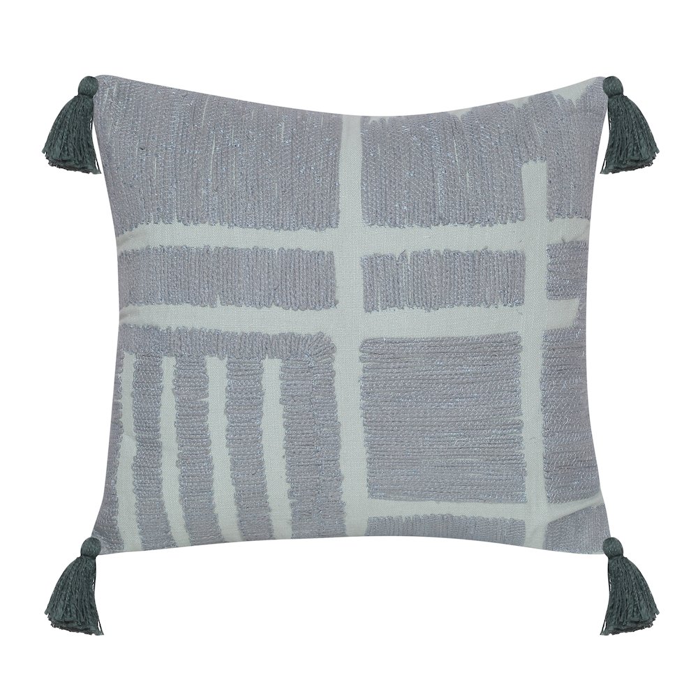 Honeydew Cotton Poly Filled Pillow in Green, 20" x 20". Picture 1