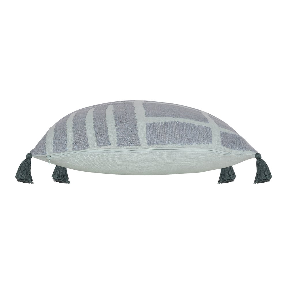 Honeydew Cotton Poly Filled Pillow in Green, 20" x 20". Picture 9